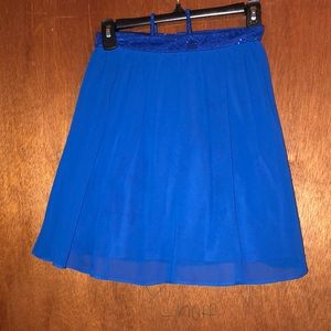 Two piece royal blue laced homecoming dress